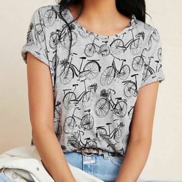 2/$30 Anthropologie Weekend Bike Tee - Picture 1 of 8